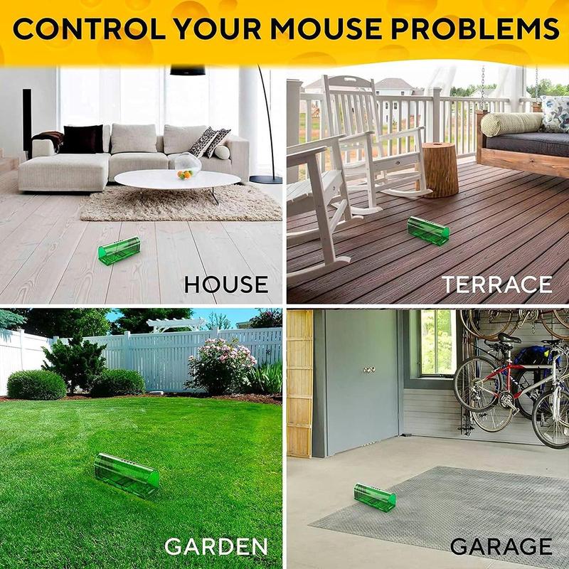 Catch and Release Indoor Outdoor Mouse Traps, 2 Counts Easy Set Durable Traps, Safe for Pets and Humans, Instantly Remove Unwanted Vermin from Home