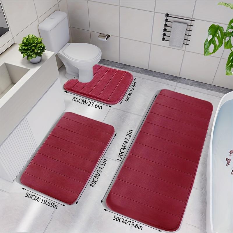 3 memory tampons bath mat, fast-absorbing bath mat, non-slip thickened bath mat, machine washable carpet, soft and comfortable, shower room carpet, kitchen carpet, laundry room, bedroom, shower, interior mat, bathroom accessories