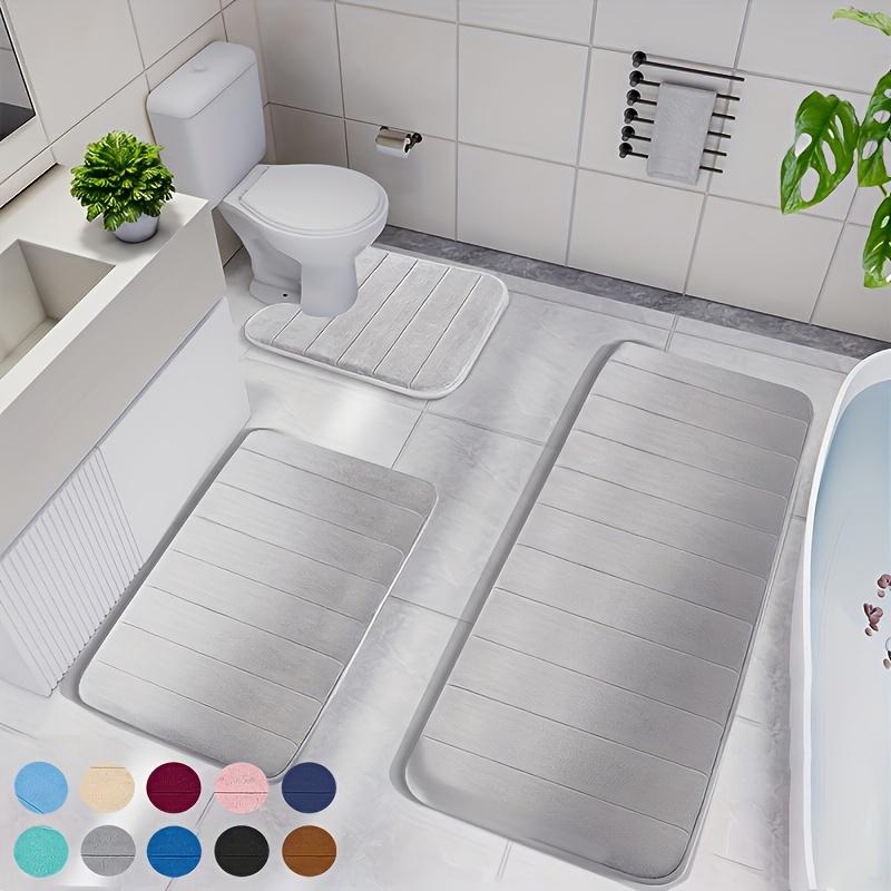 3 memory tampons bath mat, fast-absorbing bath mat, non-slip thickened bath mat, machine washable carpet, soft and comfortable, shower room carpet, kitchen carpet, laundry room, bedroom, shower, interior mat, bathroom accessories