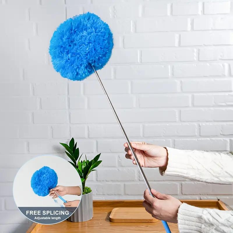 Microfiber Ceiling Fan Duster - Long-Handled, Dust-Locking, Reusable, Machine Washable Cleaner Brush for Effortless Cleaning