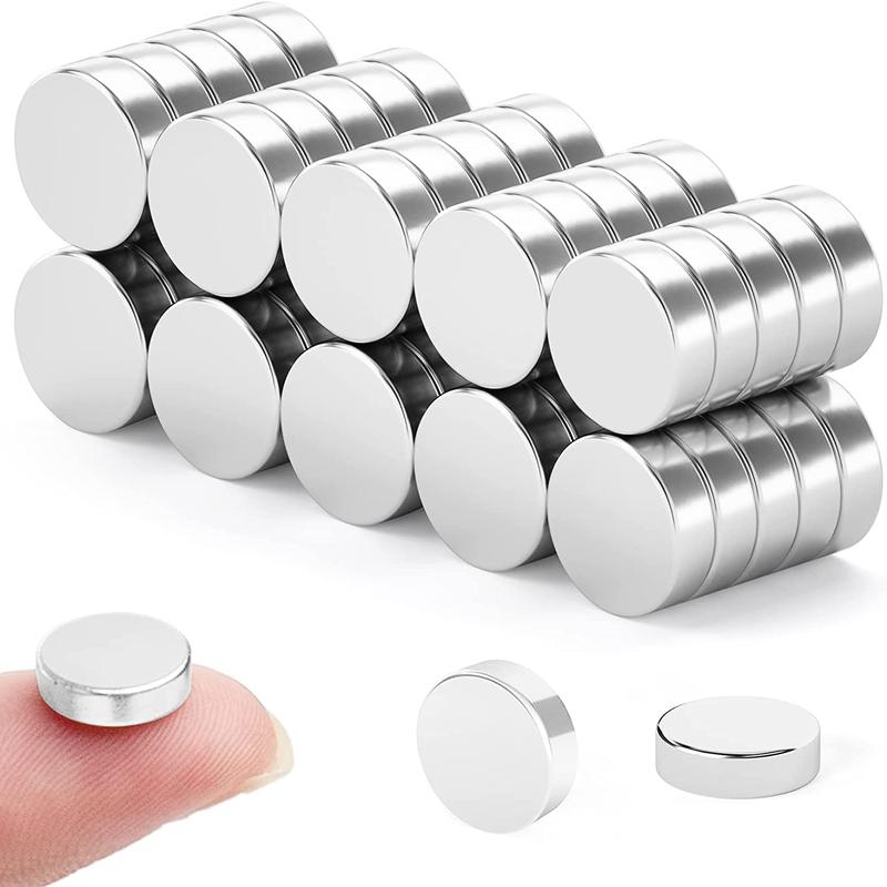 FINDMAG 50 Pieces Magnets for Whiteboard, Small Magnets, Mini Magnets, Tiny Magnets, Fridge Magnets, Magnets for Fridge, Premium Brushed Nickel Refrigerator Magnets, Magnets for Crafts FINDMAG