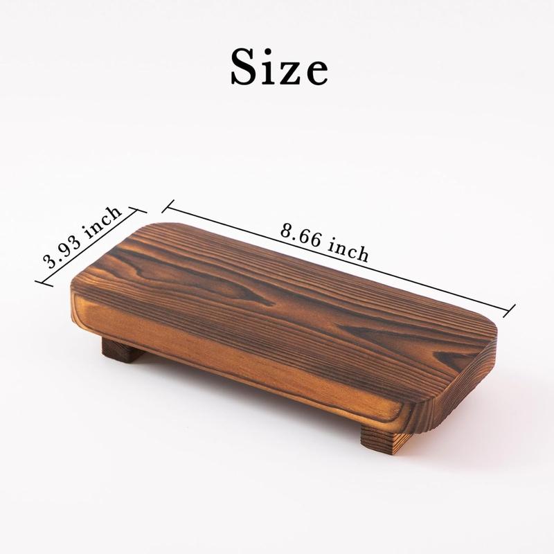 Wood Risers for Decor Display, Bathroom Counter Sink Decor, Dish Soap Tray Wood Tray for Kitchen Counter, Small Wooden Soap Stand, Wood Soap Pedestal