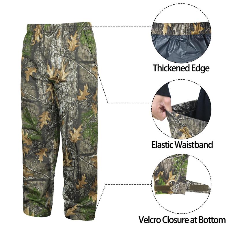 LOOGU Camo Rain Suit - Rain Gear for Men Waterproof, Lightweight Rain Coat, Breathable Mens Rain Jackets Hood