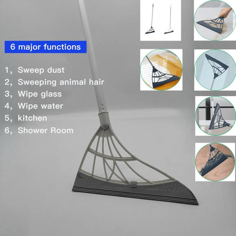 Magic Broom Rubber Strip Broom Silicone Sweep Cleaning Floor Wiper Silicone Broom Domestic Toilet Lazy Broom 1pc