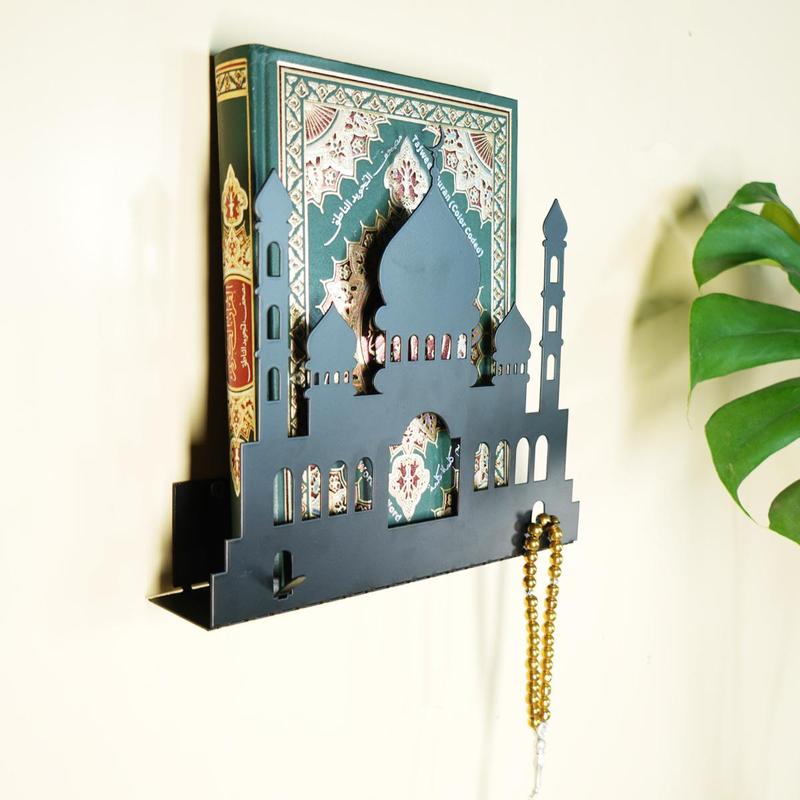 Castle Shaped Quran Storage Rack, Festival Wall Mounted Decorative Craft, Wall Decor for Home Living Room Bedroom