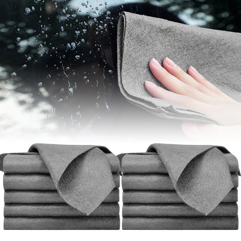 NEW 10 Counts Cleaning Cloth Reusable Microfiber Cleaning Pad High Water Absorption Stripe Free Cleaning Towel Rag Multipurpose Polishing Cloth Glass Window