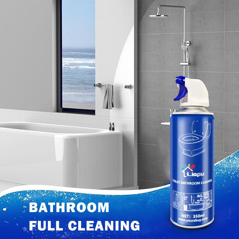 Liapu Toilet Bowl Cleaner eliminates 99.9% of bacteria, removes stains and dirt without double scrubbing, high-speed cleansing your bathroom in 30 seconds