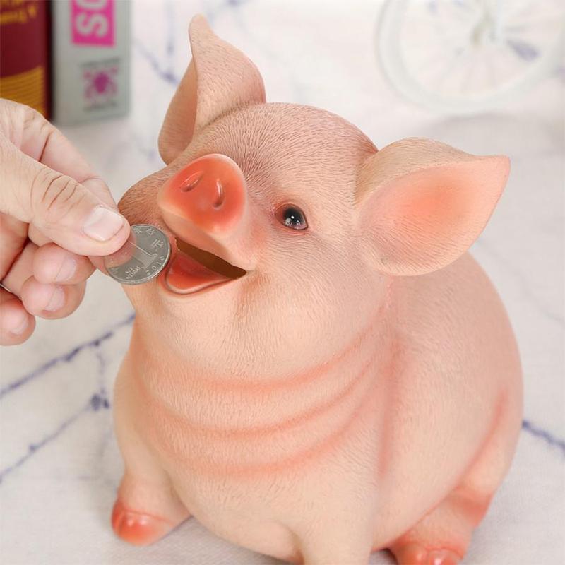 Cute Pig Shaped Piggy Bank, 1 Count Durable Coin Bank, Fun Animal Shaped Money Saving Box, Ideal Cash Storage and Home Decor