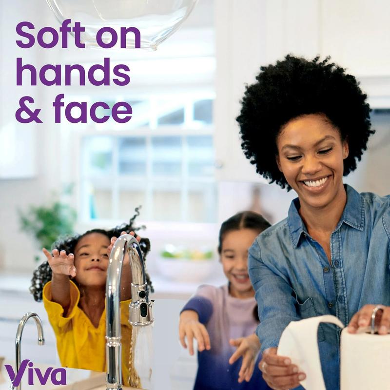 Viva Signature Cloth Paper Towels, 6 Double Rolls - Ideal for Toilet and Wipes