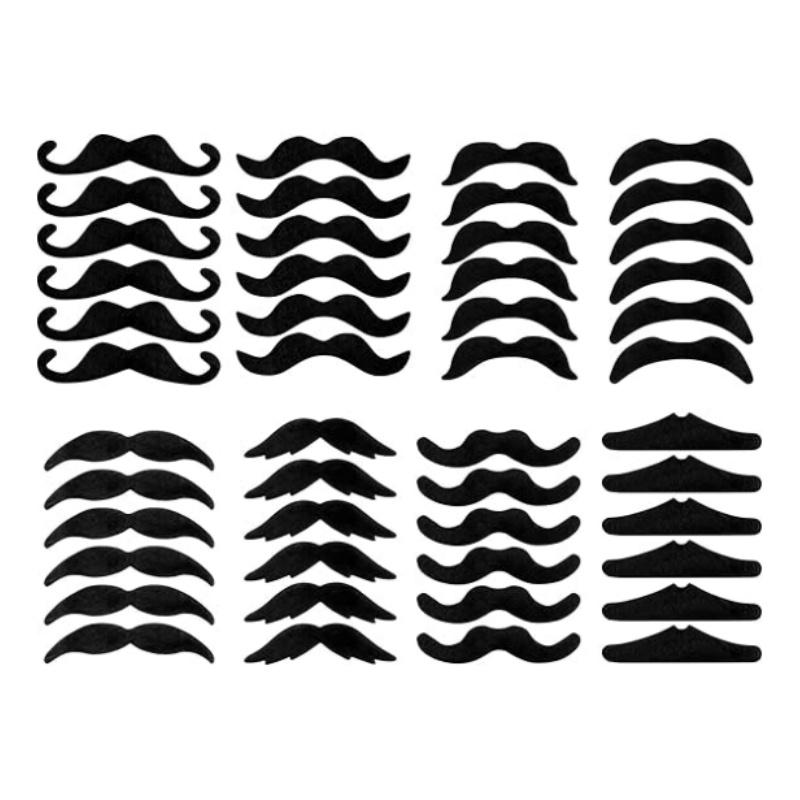 [Fake Mustache] False Mustaches Self Adhesive Novelty Mustaches Fake Beard Face Mustaches Christmas Halloween Party Supplies