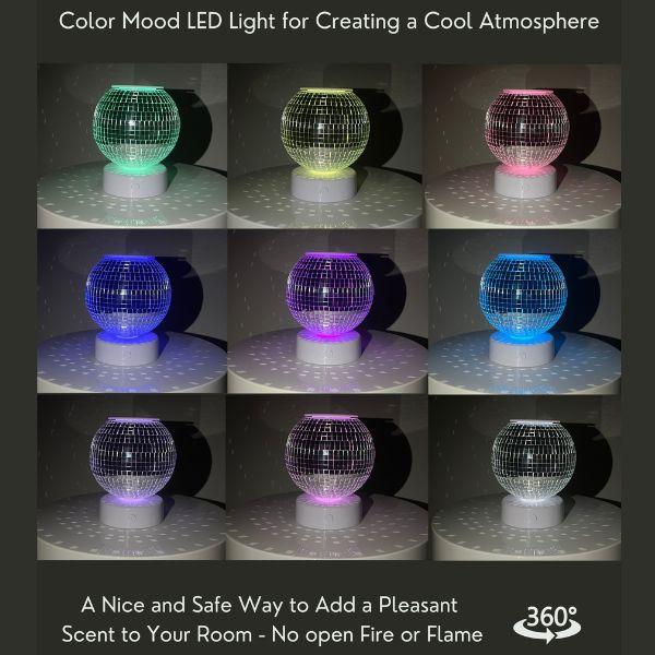 Disco Ball Wax Warmer – Cool Home Fragrance Accessory to Add Scent to Your Room Decor Light