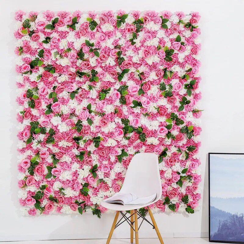 40x60cm Silk Rose Flower Wall Home Decoration Artificial Flowers for Wedding Decoration Romantic Wedding Flowers Backdrop Decor