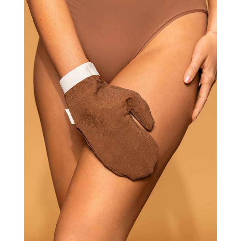 Exfoliating Mitt - Rough glove to exfoliate before self-tanning, a must have for a flawless self-tan application, use in the shower with water Bath Personal