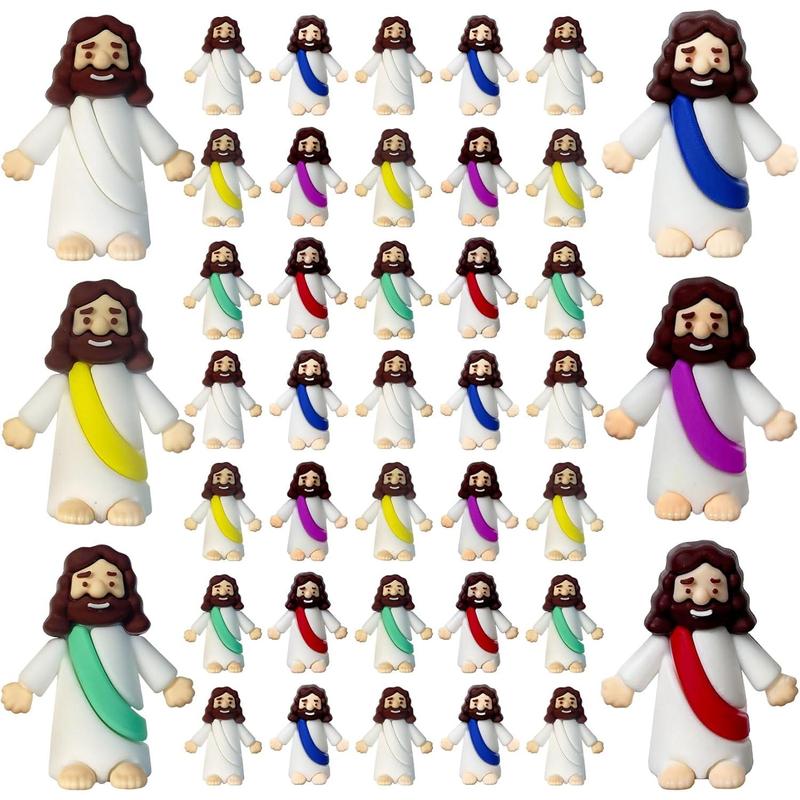 Mini Jesus Figures, Set of 30pcs Action Figures Little Jesus Figures, Tiny Jesus Figures to Hide and Seek Religious Gifts for Easter Egg Stuffers