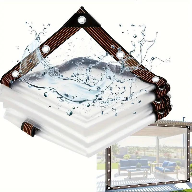 Clear Waterproof Canopy, 1 Count Multi-functional Rainproof Drop Cloth, Outdoor Protective Film for Yard Garden Camping