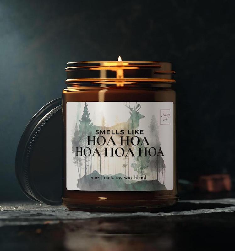 Hoa Hoa Candle, Smells Like Hoa Hoa Season, Fall Twilight Candle, Gift For Twilight Fan, Bookish Fan Fiction Candle, Soy Scented Candle 8oz