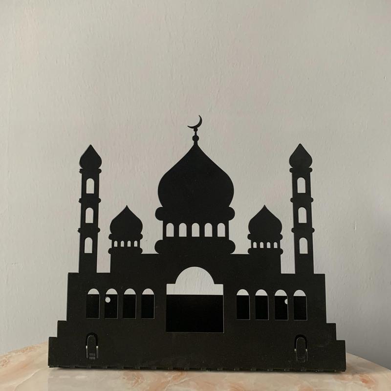 Castle Shaped Quran Storage Rack, Festival Wall Mounted Decorative Craft, Wall Decor for Home Living Room Bedroom