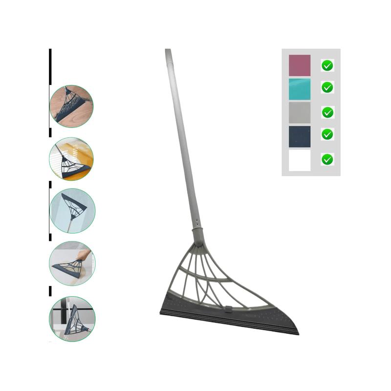 Magic Broom Rubber Strip Broom Silicone Sweep Cleaning Floor Wiper Silicone Broom Domestic Toilet Lazy Broom 1pc