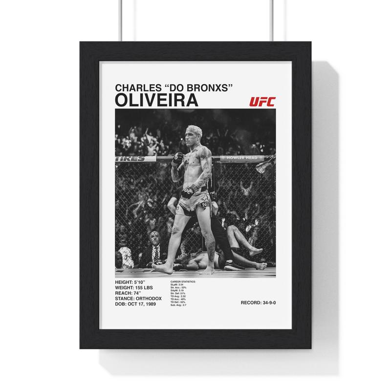 Charles Oliveira UFC poster wall art