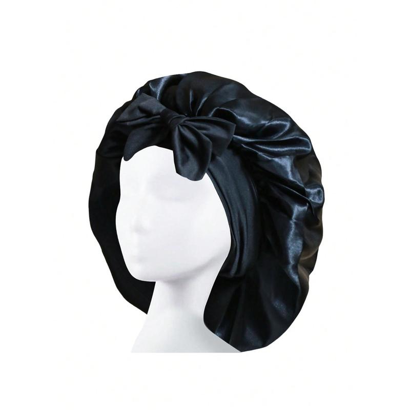 1PC Silk Bonnet For Sleeping Women Satin Bonnet Hair Bonnet Night Sleep Cap Scarf Wrap For Curly Hair With Tie Band Bow