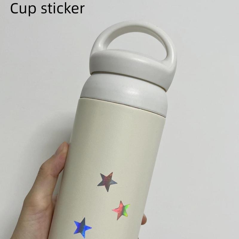 Star Pattern Sticker, 5pcs Self Adhesive Decor Paper, Decor Sticker for DIY Gift Greeting Card Water Bottle Laptop Phone, Journaling Supplies, School Supplies