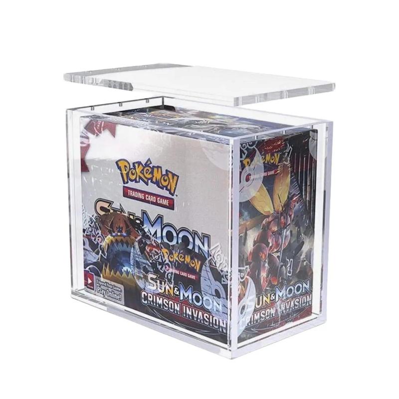 CASEMON UV Pro-Safe Acrylic Display Hard Case Pokemon Booster Box Magnetic Lid