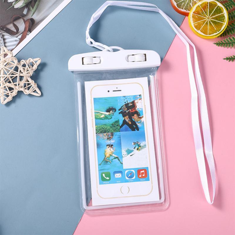 Summer Waterproof Phone Bag with Lanyard, Casual Waterproof Smartphone Pouch, Swimming Phone Organiser for Vacation Beach, Pooltime, Phone Cases,  Watertoys, Beachtrip, Swimming Accessories, Christmas Gift