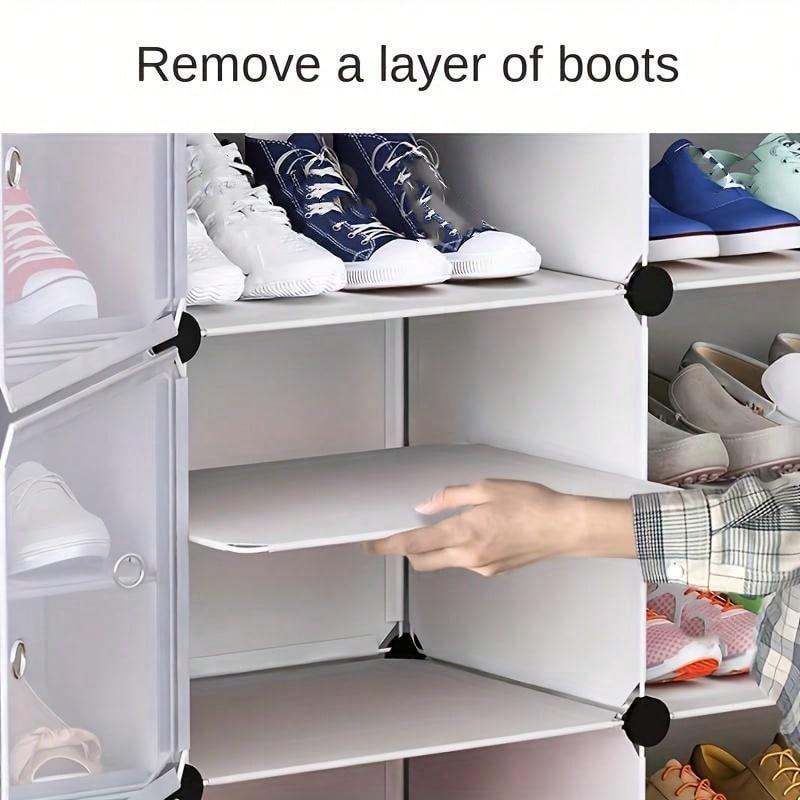 Shoe Rack, 1 Count Multi-layer Shoe Storage Rack, Dustproof Shoe Organizer for Living Room Bedroom Home Dormitory Office