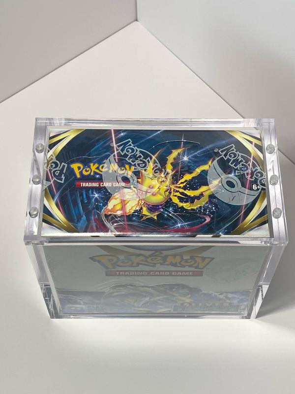 CASEMON UV Pro-Safe Acrylic Display Hard Case Pokemon Booster Box Magnetic Lid