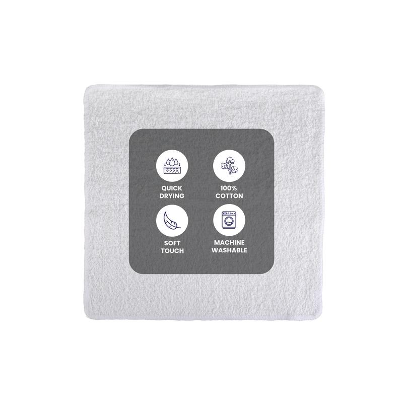 Mainstays 18-Pack White Cotton Washcloth Bundle for Home and Travel