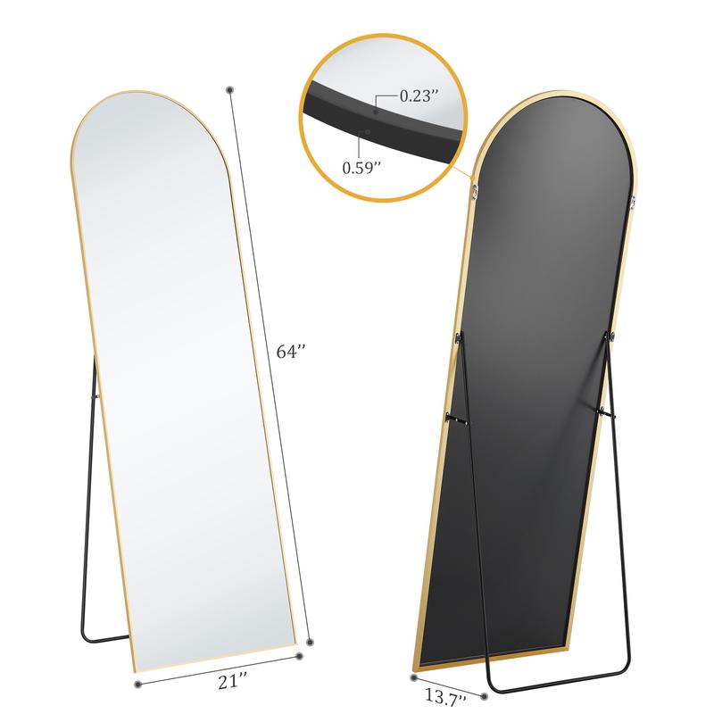 EDX Arched Full Length Mirror Full Body Mirror Rectangle Free Standing Wall Mounted Leaning Hanging Floor Mirrors