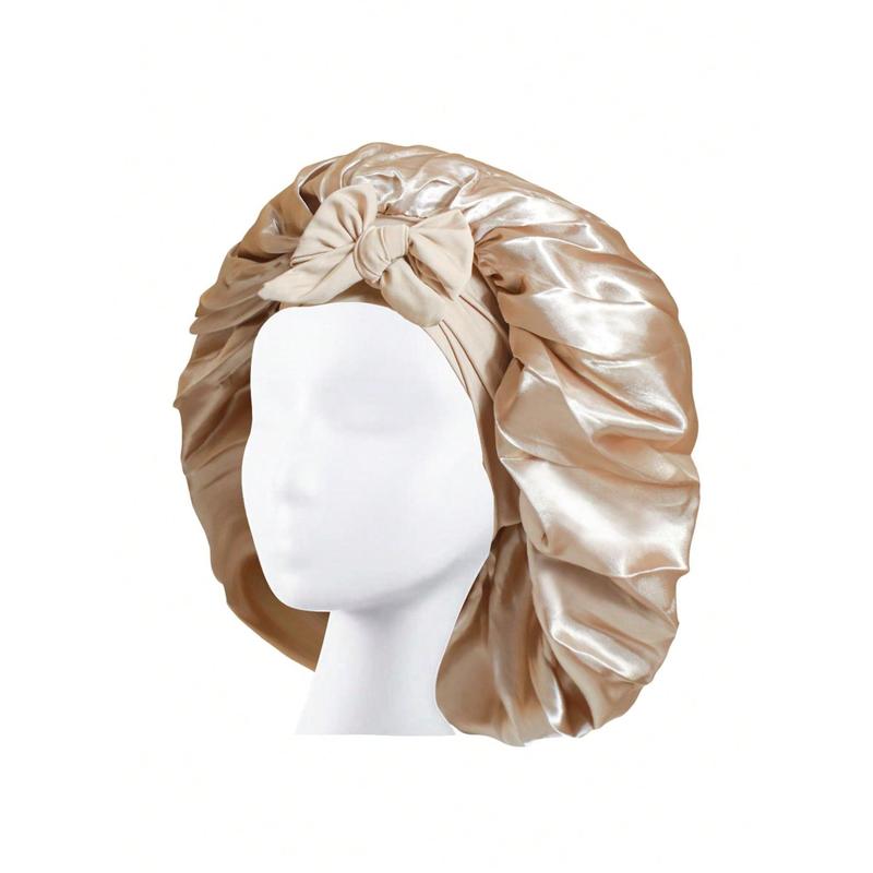 1PC Silk Bonnet For Sleeping Women Satin Bonnet Hair Bonnet Night Sleep Cap Scarf Wrap For Curly Hair With Tie Band Bow