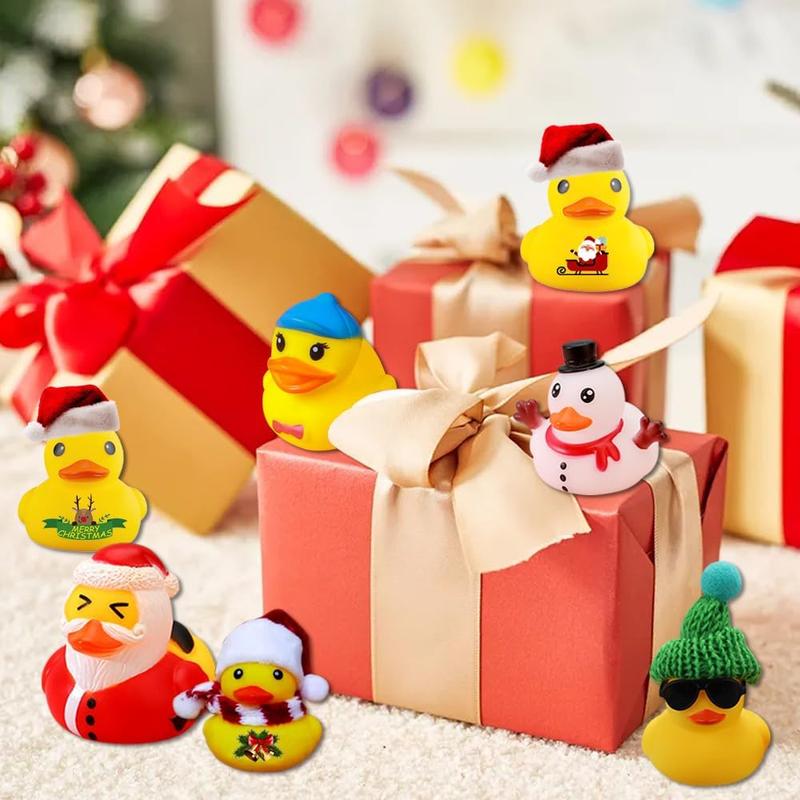 Christmas Countdown Blind Box, 1 Box Random Cute 24 Grid Duck Christmas Gift Box, Party Favors for Christmas, Party Gifts for Friends, Family,Classmates,Teachers,Christmas Advent Calendar