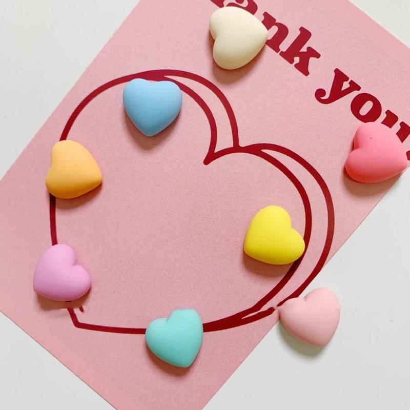 Random Color Heart Shaped Fridge Magnet, 10pcs set Message Board Magnetic Refrigerator Sticker, Room Home Decor, Kitchen Decoration Accessories