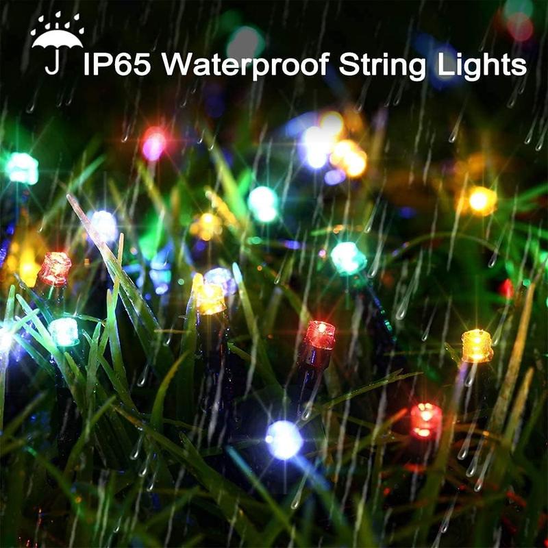 Solar Christmas Lights Outdoor, 98.4ft 300 LED Solar Fairy String Lights, 8 Modes Waterproof Christmas Lights for Garden, Patio, Bush, Home, Party, Wedding, Holiday, Tree Decorations (Multicolor)