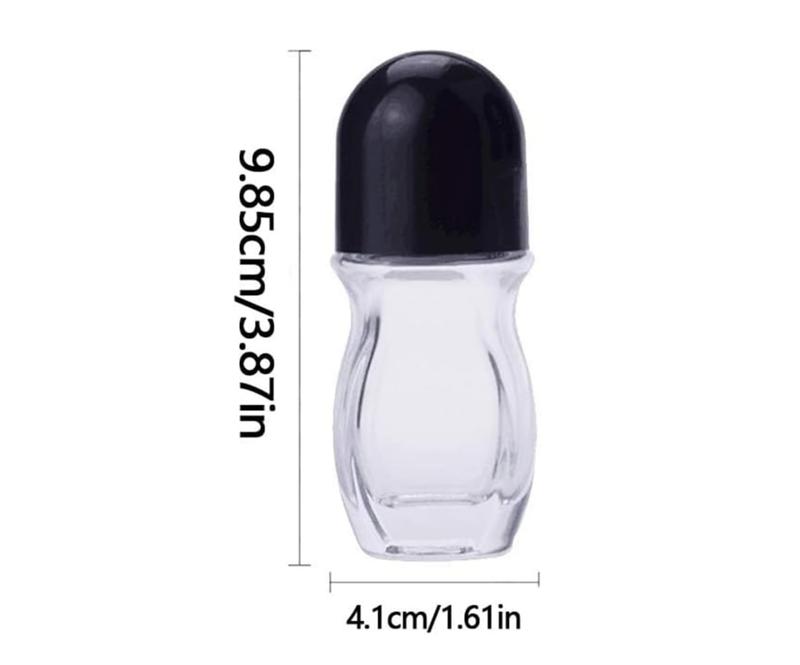 1PCS Glass Empty Roller Bottles with Plastic Roller Ball, Deodorant Roll On Bottles Containers Leak Proof Massage Roller Ball Bottles with Cap For Essential Oils Perfume Cosmetics(30ml)