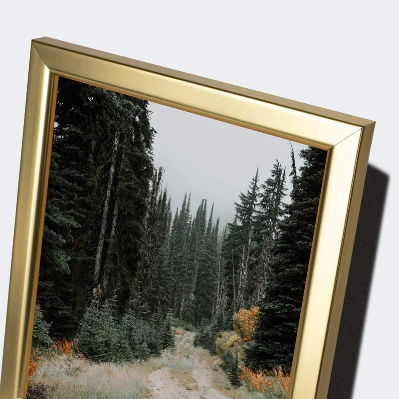 8x10 Picture Frames, Gold Photo Frames for Wall or Tabletop Display, Simple Design Glossy Finish Frame for Home Decoration, Office, Hotel and Various Ceremonies Praties