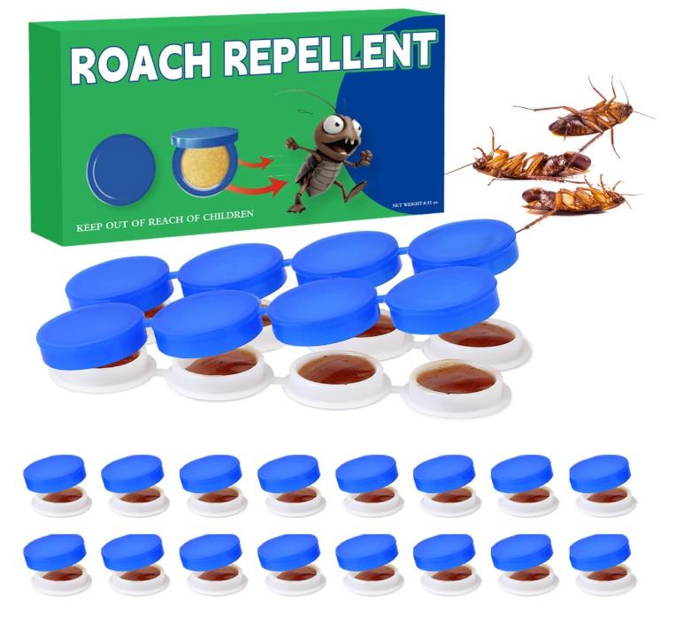 16PCS Roach Bait & Killer, Roach Repellent and Gel for Roach Nest Elimination of Indoor Infestations, Effective Solution for Small to Large Cockroaches, Easy to Use, Ideal for Hidden Areas