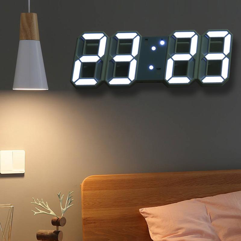 3D Digital Clock, USB-powered LED Electronic Clock, Home Desktop Silent Stereo Alarm Clock, Creative Fashion Clock