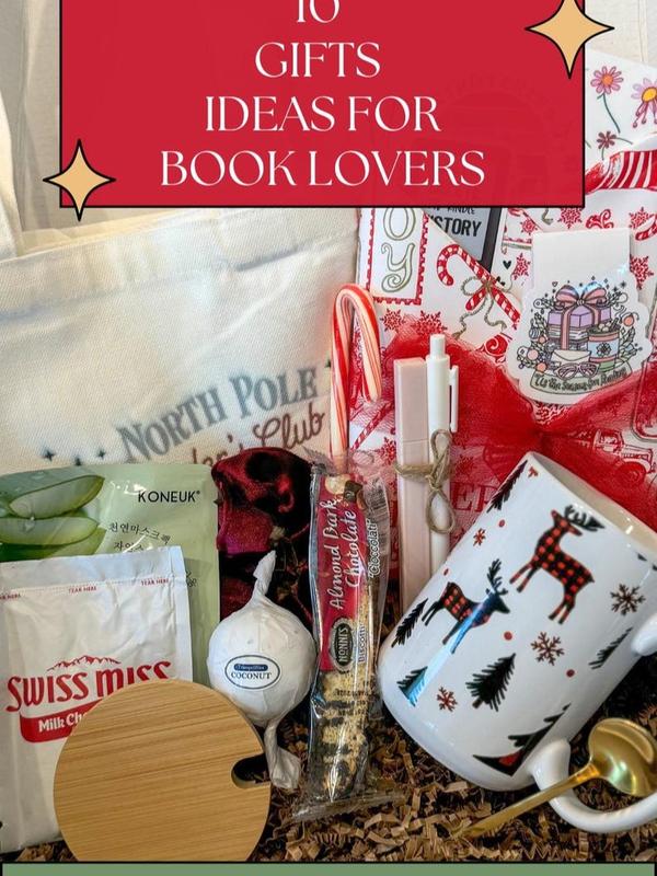 Christmas Gift Box for Women Blind Date with a Book Christmas Book Lover Gift Mystery Book Gift for Friend Holiday Gift Box Book Nerd Basket