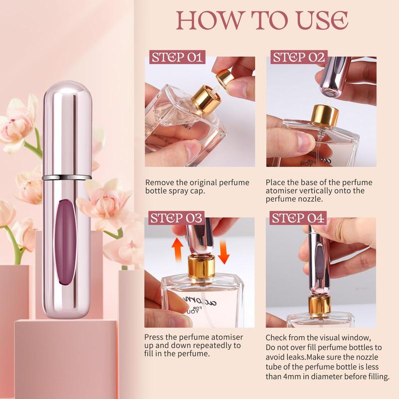 Travel Portable Perfume Bottle with Box (1 Piece), Travel Perfume Dispenser, Empty Perfume Container