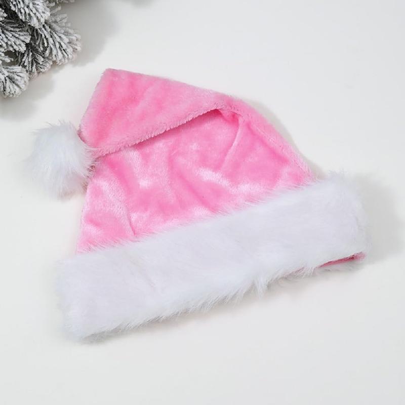 Santa Hat for Women, Adults Unisex  Comfort Xmas Hat  Plush for Christmas  Year Festive Holiday Party