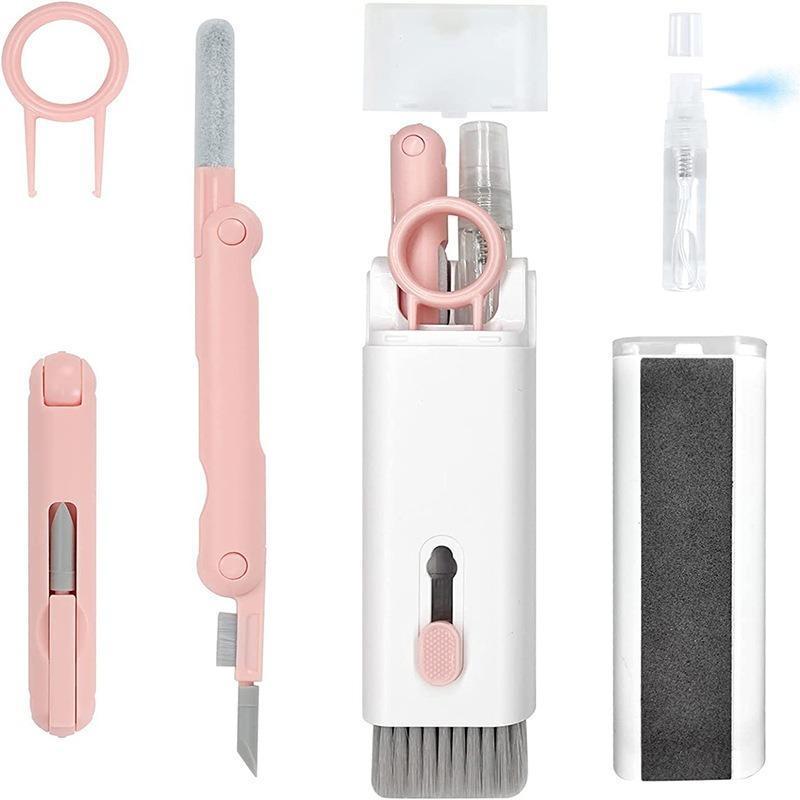 7-in-1 Keyboard Cleaning Tool for Fall Gift, Multifunctional Dust Removal Brush for Phone, Earphone, Computer, Laptop, Watch, Camera, Lens, Professional Cleaning Pen, Portable Earbuds Cleaning Gadgets, Earphone Cleaning Keyboard Kit, Cleaner Remover