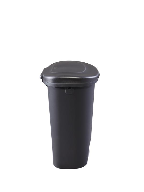 13 Gal. Black Step-On Trash Can for Home and Office