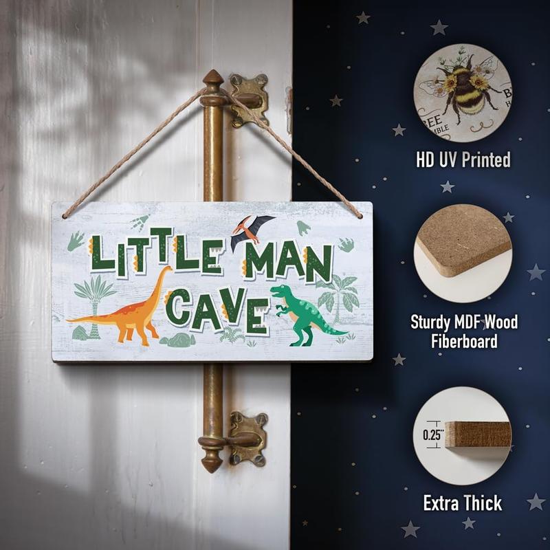 Dinosaur Room Decor for Boys-Little Man Cave Sign 6