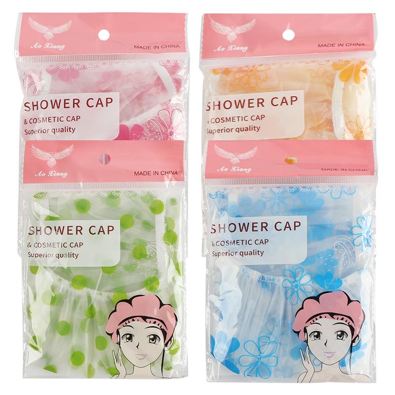 Thickened Shower Cap For Women Waterproof Bathing Household Shower Drying Cap Quick Universal Disposable PEVA