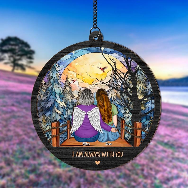 Personalized Mom Memorial Suncatcher, Loss of Mother Suncatcher, Sympathy Gift Family, Remembrance Suncatcher, Mom in Heaven, Memorial Gift