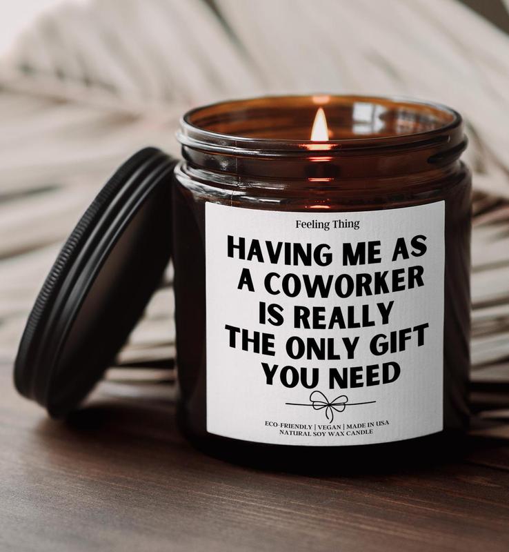 Coworker Christmas gift, Holiday Coworker Funny Candle, Gift For Him, Gift For Her, Bulk Holiday Gift Ideas, Coworker Birthday Gift Under 20