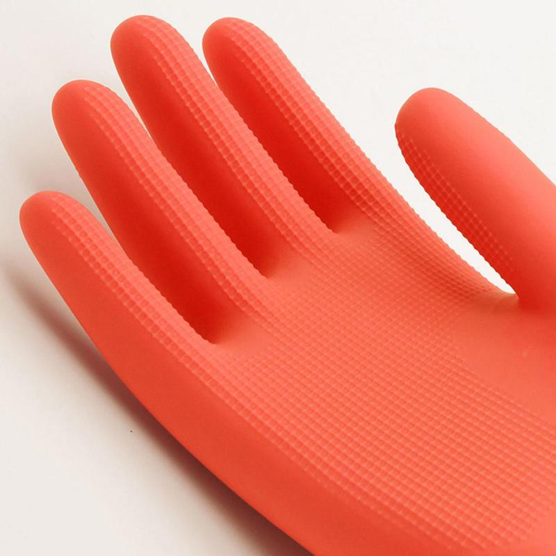 Thickened Household Cleaning Gloves, Long Sleeve Dishwashing Gloves, Anti-skid Gloves for Home Kitchen Use