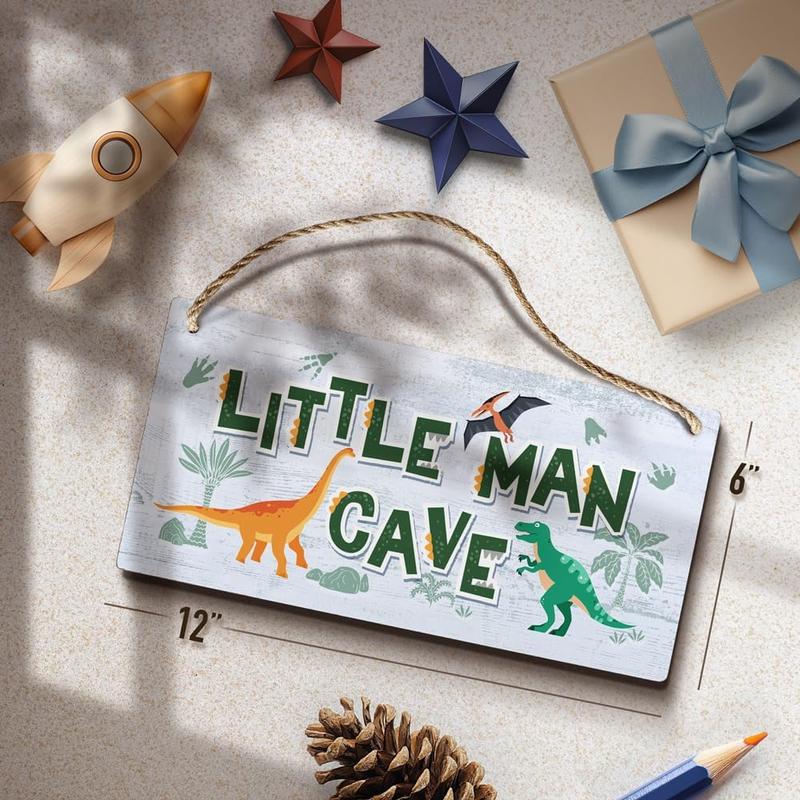 Dinosaur Room Decor for Boys-Little Man Cave Sign 6